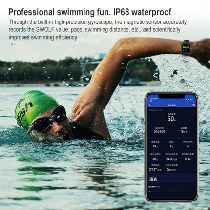 CS201 Fashion Sports IP68 Waterproof Smart Bluetooth Watch, Support Heart Rate Monitoring & Blood Oxygen Monitoring & Sleep Monitoring & Exercise Monitoring(Blue)-garmade.com