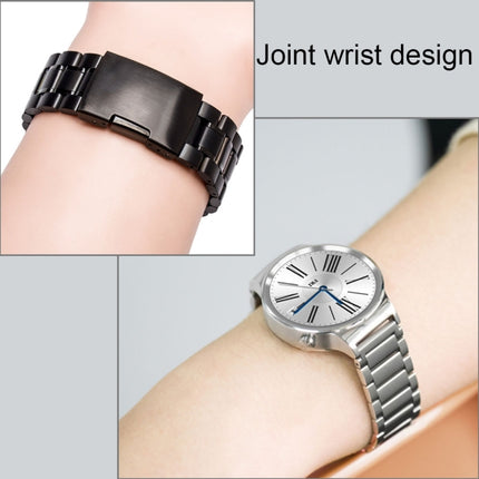 For Fitbit Blaze Smart Watch Butterfly Buckle 3 Beads Stainless Steel Watchband(Silver)-garmade.com