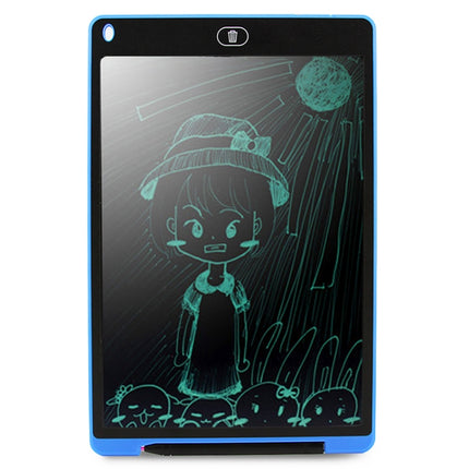 CHUYI Portable 12 inch LCD Writing Tablet Drawing Graffiti Electronic Handwriting Pad Message Graphics Board Draft Paper with Writing Pen, CE / FCC / RoHS Certificated(Blue)-garmade.com