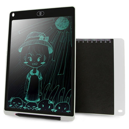 CHUYI Portable 12 inch LCD Writing Tablet Drawing Graffiti Electronic Handwriting Pad Message Graphics Board Draft Paper with Writing Pen, CE / FCC / RoHS Certificated(White)-garmade.com