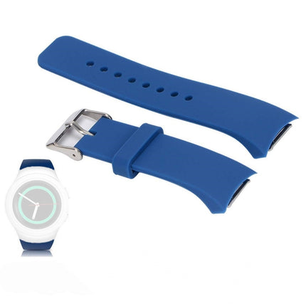 Solid Color Wrist Strap Watch Band for Galaxy Gear S2 R720(Dark Blue)-garmade.com