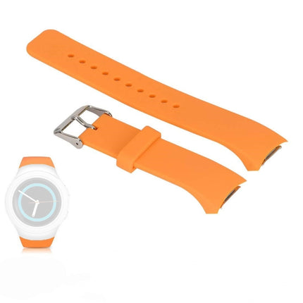 Solid Color Wrist Strap Watch Band for Galaxy Gear S2 R720(Orange)-garmade.com