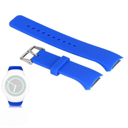 Solid Color Wrist Strap Watch Band for Galaxy Gear S2 R720(Blue)-garmade.com