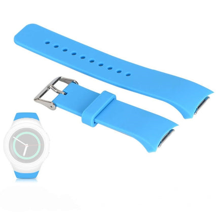 Solid Color Wrist Strap Watch Band for Galaxy Gear S2 R720(Sky Blue)-garmade.com