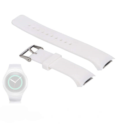 Solid Color Wrist Strap Watch Band for Galaxy Gear S2 R720(White)-garmade.com