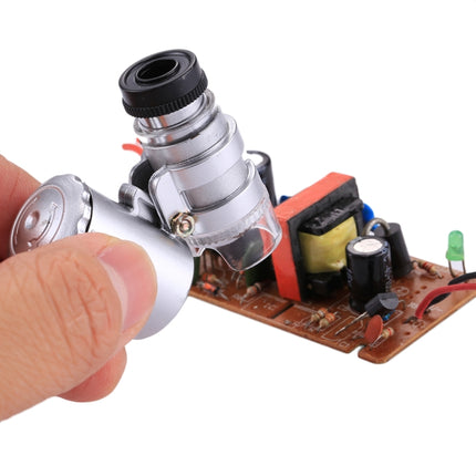 Mini Portable 60X Jewelry Appraisal Microscope with LED Light & Currency Detecting Function-garmade.com