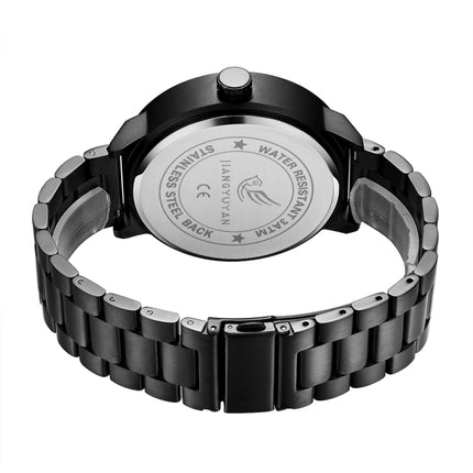 JIANGYUYAN 1739 Men Fashion & Casual Quartz Wrist Watch with Stainless Steel Band (Gold)-garmade.com