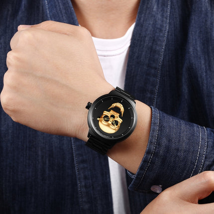 JIANGYUYAN 1739 Men Fashion & Casual Quartz Wrist Watch with Stainless Steel Band (Gold)-garmade.com