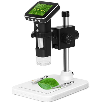 500X Zoom Magnifier 3MP Image Sensor USB Digital Microscope with 2.5 inch Screen & 8 LED & Professional Stand, Support TF Card-garmade.com