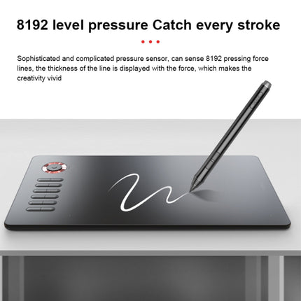 VEIKK A15PRO 10x6 inch 5080 LPI Type-C Interface Smart Touch Electronic Graphic Tablet (Grey)-garmade.com