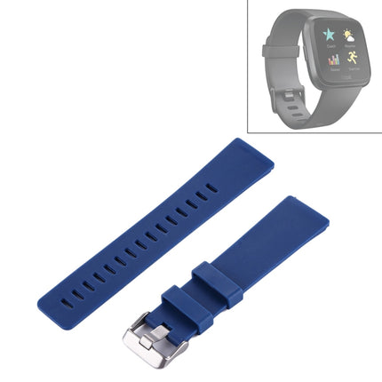 For Fitbit Versa / Versa 2 Simple Fashion Silicone Watch Strap(Dark Blue)-garmade.com