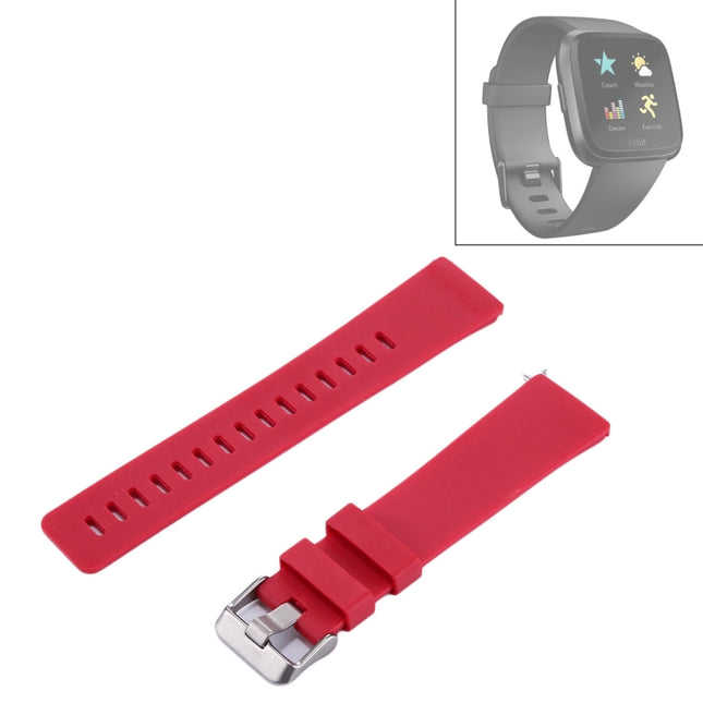 For Fitbit Versa / Versa 2 Simple Fashion Silicone Watch Strap(Red)-garmade.com