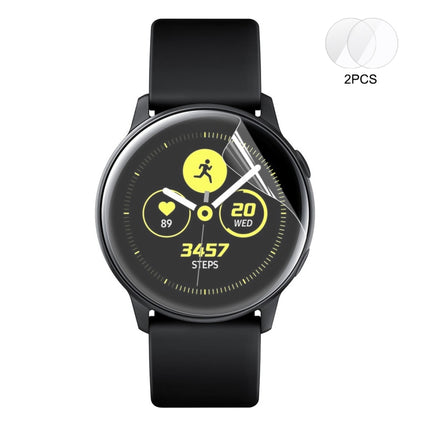 2 PCS ENKAY Hat-Prince Full Screen Coverage Without Warping Edge TPU Soft Film for Galaxy Watch Active-garmade.com
