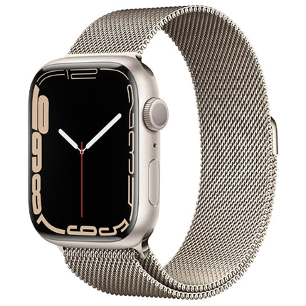 Milanese Loop Magnetic Stainless Steel Watch Band for Apple Watch Series 9&8&7 41mm / SE 3&SE 2&6&SE&5&4 40mm / 3&2&1 38mm(Milan Starlight)-garmade.com