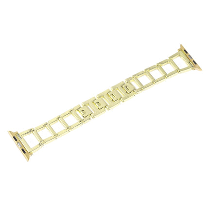Colorful Diamond Stainless Steel Watchband for Apple Watch Series 5 & 4 44mm / 3 & 2 & 1 42mm(Gold)-garmade.com