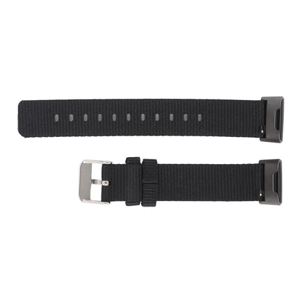 Nylon Wrist Strap Watch Band for Fitbit Charge 3(Black)-garmade.com