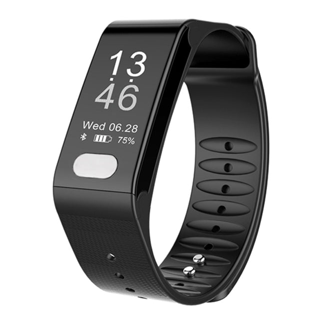 TLW T6 Fitness Tracker 0.96 inch OLED Display Wristband Smart Bracelet, Support Sports Mode / ECG / Heart Rate Monitor / Blood Pressure / Sleep Monitor (Black)-garmade.com