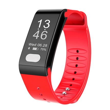 TLW T6 Fitness Tracker 0.96 inch OLED Display Wristband Smart Bracelet, Support Sports Mode / ECG / Heart Rate Monitor / Blood Pressure / Sleep Monitor (Red)-garmade.com