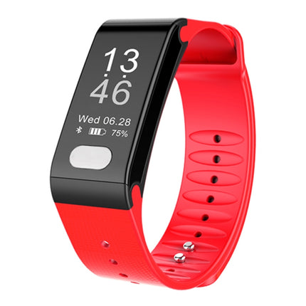 TLW T6 Fitness Tracker 0.96 inch OLED Display Wristband Smart Bracelet, Support Sports Mode / ECG / Heart Rate Monitor / Blood Pressure / Sleep Monitor (Red)-garmade.com