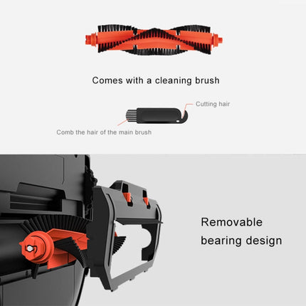Original Xiaomi Mijia Cleaning Robot (CA0579) Floating Main Brush with V-shape Rubber Hair & Detachable Bearing-garmade.com