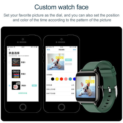 P22 1.4 inch IPS Color Screen Smart Watch,IP67 Waterproof, Support Remote Camera /Heart Rate Monitoring/Sleep Monitoring/Sedentary Reminder/Blood Pressure Monitoring(Black)-garmade.com