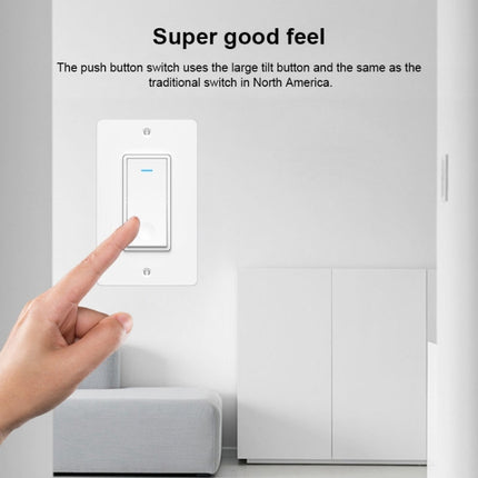 120 Type WiFi Smart Wall Touch Switch, US Plug(White)-garmade.com