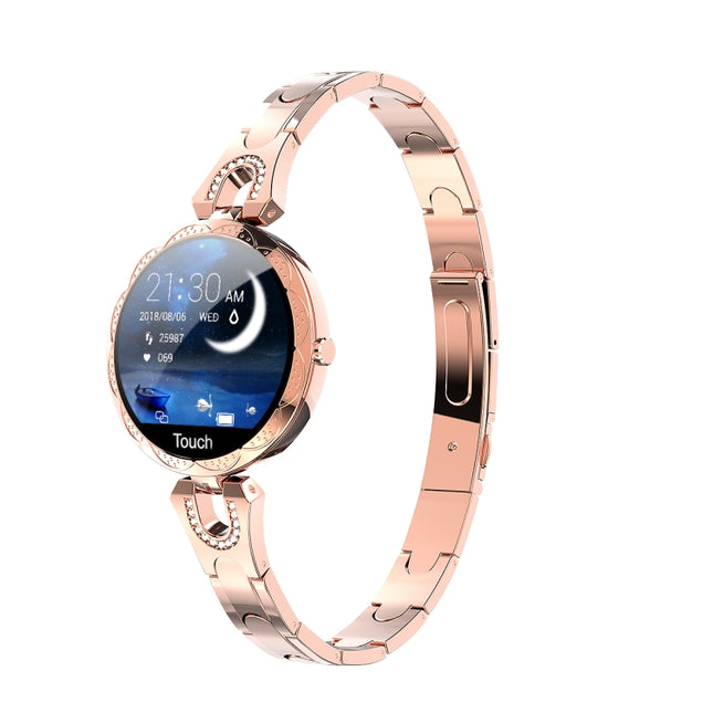 AK15 Fashion Smart Female Bracelet, 1.08 inch Color LCD Screen, IP67 Waterproof, Support Heart Rate Monitoring / Sleep Monitoring / Remote Photography (Rose Gold)-garmade.com