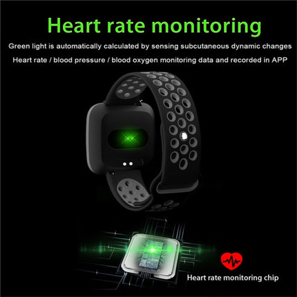 F15 1.3 inch TFT IPS Color Screen Smart Bracelet, Support Call Reminder/ Heart Rate Monitoring /Blood Pressure Monitoring/ Sleep Monitoring/Blood Oxygen Monitoring (Green)-garmade.com