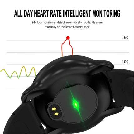 K9 1.22 inch Color Screen TPU Watchband Smart Bracelet, Support Call Reminder/ Heart Rate Monitoring /Blood Pressure Monitoring/ Sleep Monitoring/Blood Oxygen Monitoring (Black)-garmade.com