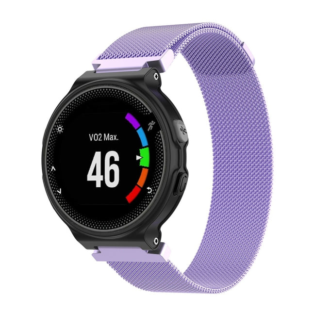 Milanese Wrist Strap Watchband for Garmin Forerunner 235 26cm (Light Purple)-garmade.com