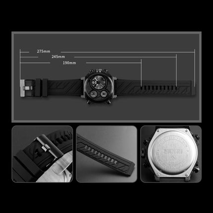 SKMEI 1359 Men Outdoor 50m Waterproof Digital Watch Sports Wrist Watch Support 5 Time Displays(Red)-garmade.com