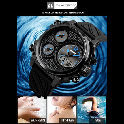 SKMEI 1359 Men Outdoor 50m Waterproof Digital Watch Sports Wrist Watch Support 5 Time Displays(Red)-garmade.com