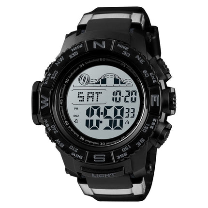 SKMEI 1380 Men Fashionable Outdoor 50m Waterproof Digital Watch Large Dial Sports Wrist Watch(Black)-garmade.com