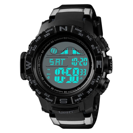 SKMEI 1380 Men Fashionable Outdoor 50m Waterproof Digital Watch Large Dial Sports Wrist Watch(Black)-garmade.com