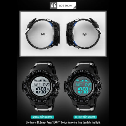 SKMEI 1380 Men Fashionable Outdoor 50m Waterproof Digital Watch Large Dial Sports Wrist Watch(Black)-garmade.com