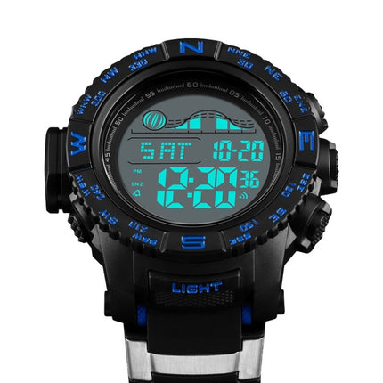 SKMEI 1380 Men Fashionable Outdoor 50m Waterproof Digital Watch Large Dial Sports Wrist Watch(Blue)-garmade.com