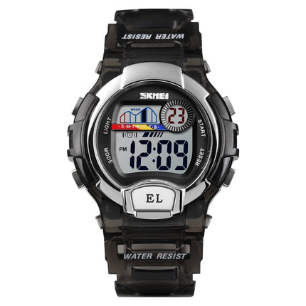 SKMEI 1450 Women Transparent Digital Watch 50m Waterproof Sports Watch with LED Light(Black)-garmade.com