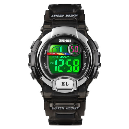 SKMEI 1450 Women Transparent Digital Watch 50m Waterproof Sports Watch with LED Light(Black)-garmade.com