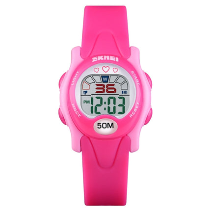 SKMEI 1478 Multifunction Children Digital Watch 50m Waterproof Sports Watch(Rose Red)-garmade.com
