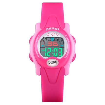 SKMEI 1478 Multifunction Children Digital Watch 50m Waterproof Sports Watch(Rose Red)-garmade.com