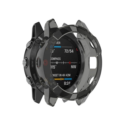 For Garmin Fenix 6 TPU Half Coverage Smart Watch Protevtice Case (Black)-garmade.com
