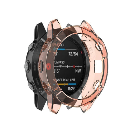 For Garmin Fenix 6 TPU Half Coverage Smart Watch Protevtice Case (Orange)-garmade.com