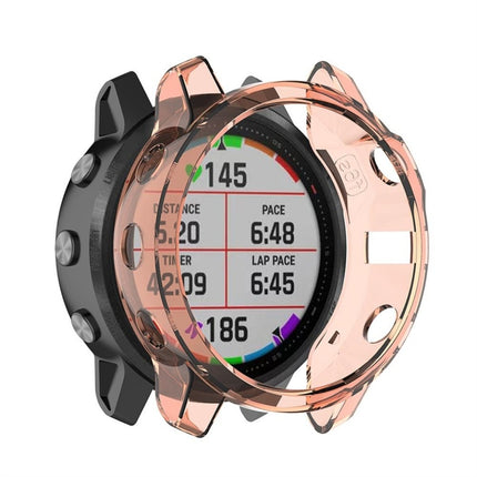 For Garmin Fenix 6s TPU Half Coverage Smart Watch Protevtice Case(Orange)-garmade.com