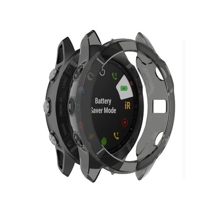 For Garmin Fenix 6X TPU Half Coverage Smart Watch Protevtice Case (Black)-garmade.com