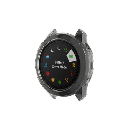 For Garmin Fenix 6X TPU Half Coverage Smart Watch Protevtice Case (Black)-garmade.com