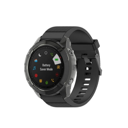 For Garmin Fenix 6X TPU Half Coverage Smart Watch Protevtice Case (Black)-garmade.com