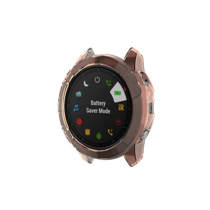 For Garmin Fenix 6X TPU Half Coverage Smart Watch Protevtice Case (Orange)-garmade.com