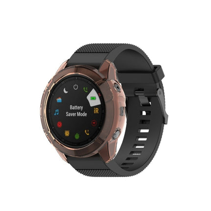 For Garmin Fenix 6X TPU Half Coverage Smart Watch Protevtice Case (Orange)-garmade.com