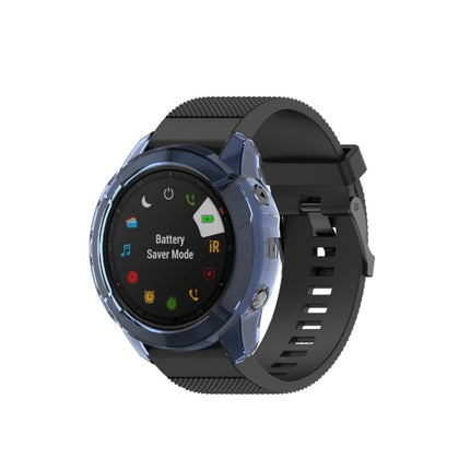 For Garmin Fenix 6X TPU Half Coverage Smart Watch Protevtice Case (Blue)-garmade.com