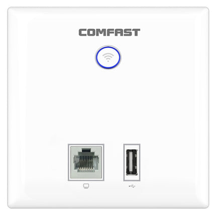 COMFAST CF-E536N 300Mbps Indoor Wall WiFi AP RJ45 & USB Client Wall AP-garmade.com